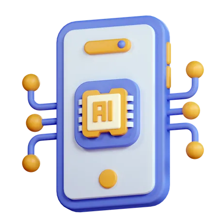 Ai Smartphone  3D Icon