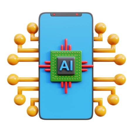 Ai Smartphone  3D Icon