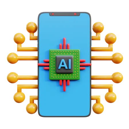 Ai Smartphone  3D Icon