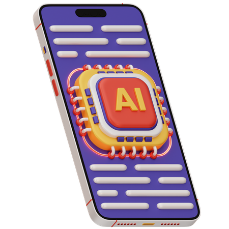 Ai Smartphone  3D Icon