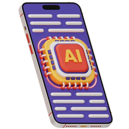 Ai Smartphone  3D Icon