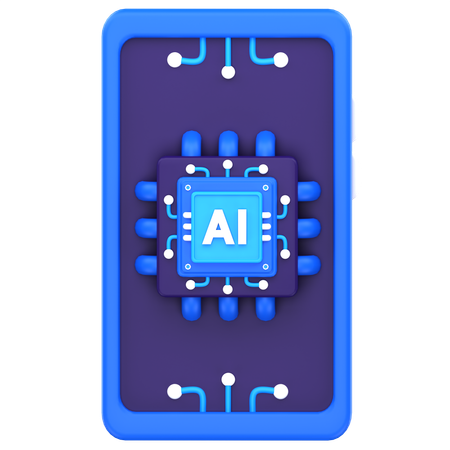 Ai Smartphone  3D Icon