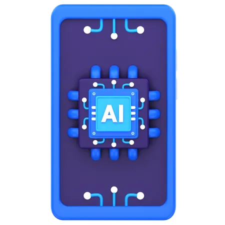 Ai Smartphone  3D Icon