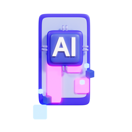 Ai Smartphone  3D Icon