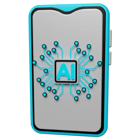 Ai Smartphone  3D Icon