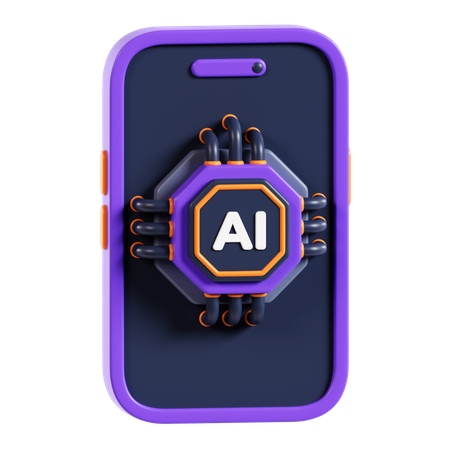 Ai Smartphone  3D Icon