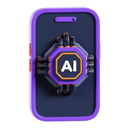 Ai Smartphone  3D Icon