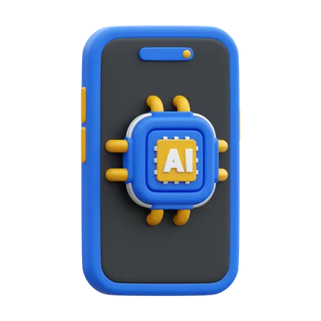 Ai Smartphone  3D Icon