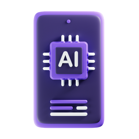 Ai Smartphone  3D Icon