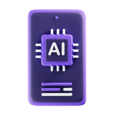 Ai Smartphone  3D Icon