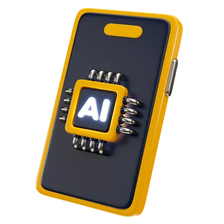 Ai Smartphone  3D Icon