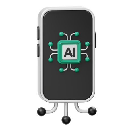 AI Smartphone  3D Icon