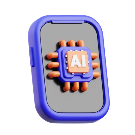 Ai Smartphone  3D Icon