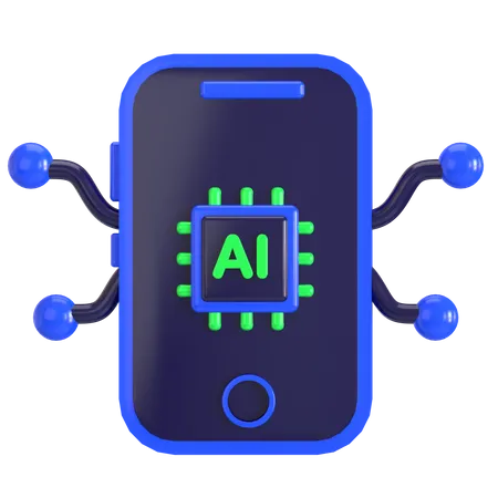 Ai Smartphone  3D Icon