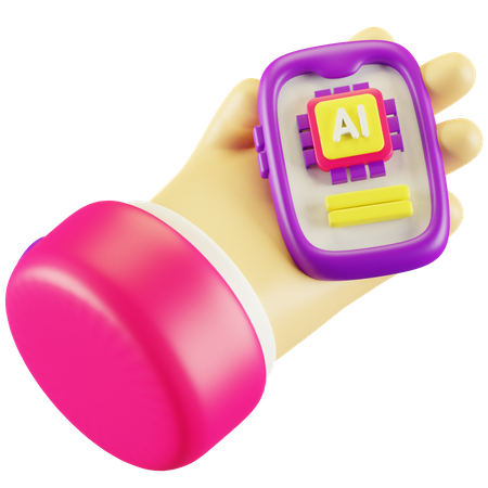 Ai Smartphone  3D Icon