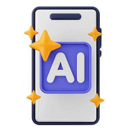 Ai Smartphone  3D Icon