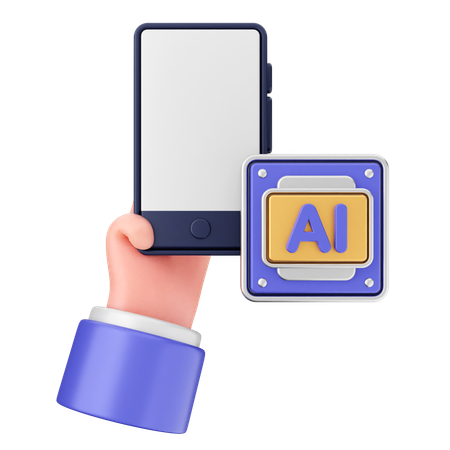 Ai Smartphone  3D Icon