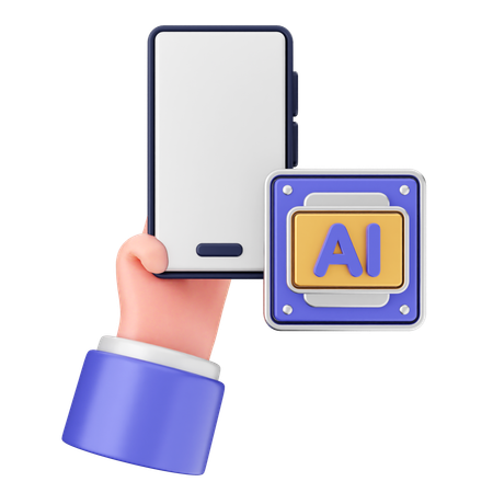 Ai Smartphone  3D Icon