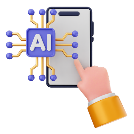 Ai Smartphone  3D Icon