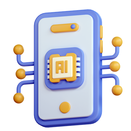 Ai Smartphone  3D Icon