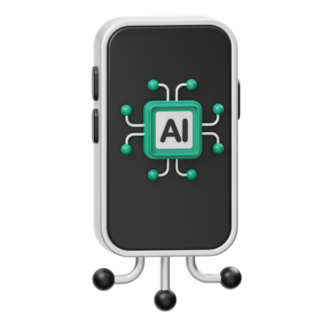 AI Smartphone  3D Icon