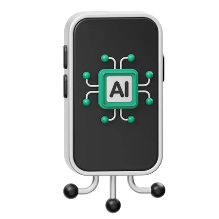 AI Smartphone  3D Icon