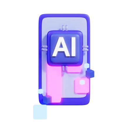 Ai Smartphone  3D Icon