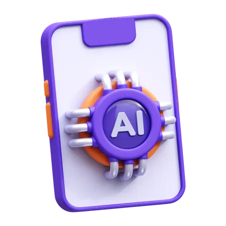 Ai Smartphone  3D Icon