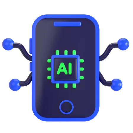 Ai Smartphone 3 D Illustration Good For Artificial Intelligence Design 3D Icon