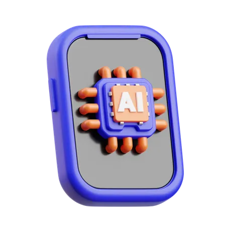 Smartphone ai  3D Icon