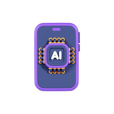 Ai Smartphone  3D Icon