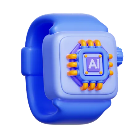 AI 스마트워치  3D Icon