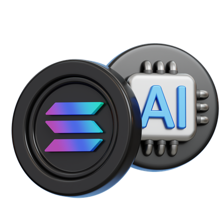 Ai Solana  3D Icon