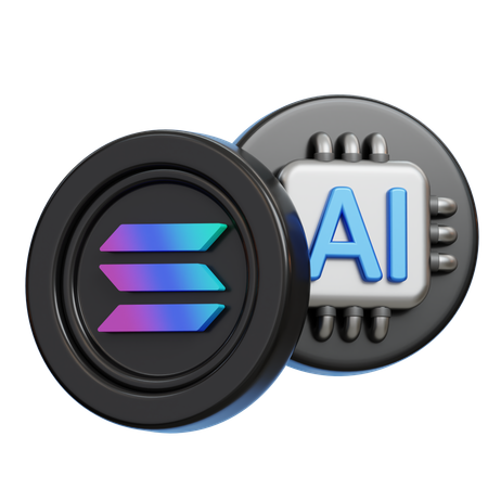 Ai Solana  3D Icon