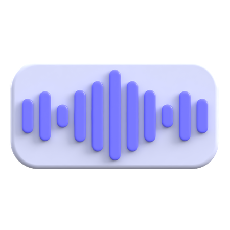 Ai Soundwave Square  3D Icon