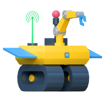 Ai Space Rover Robot  3D Icon