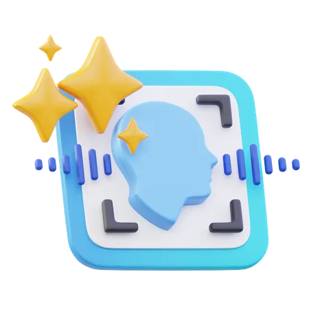 AI音声認識  3D Icon