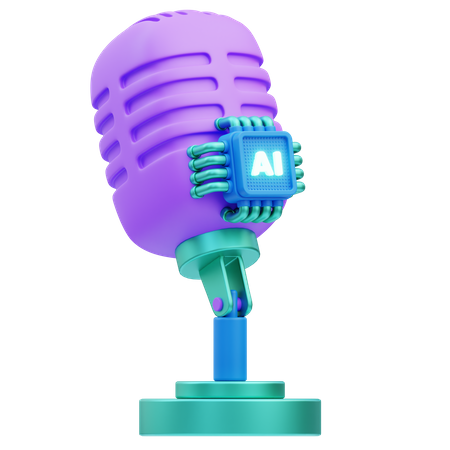 Ai Speech Recognition  3D Icon