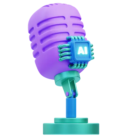 Ai Speech Recognition  3D Icon