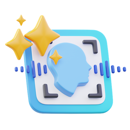 AI Speech Recognition  3D Icon