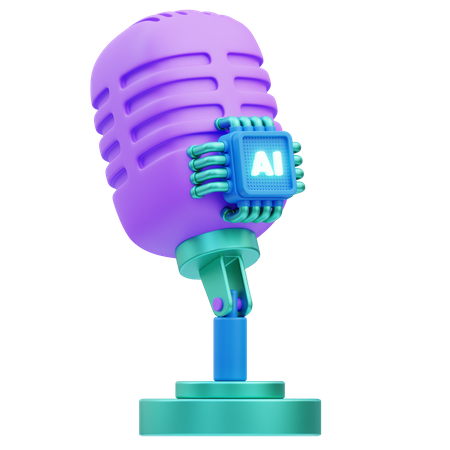 Ai Speech Recognition  3D Icon