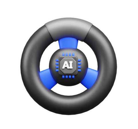 Ai Steering  3D Icon