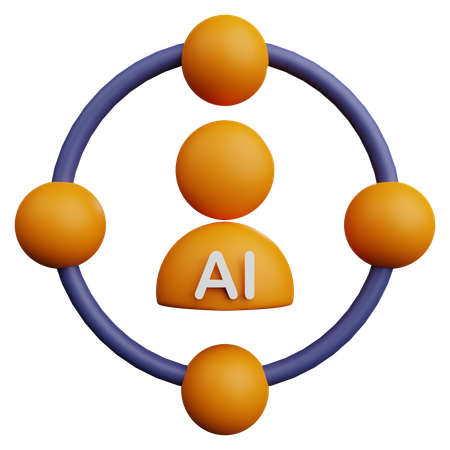 AI Support  3D Icon