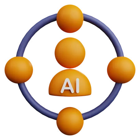 AI Support  3D Icon