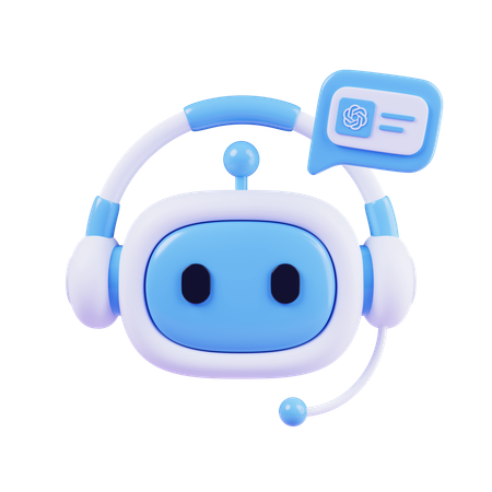 AI Support Assistant  3D Icon