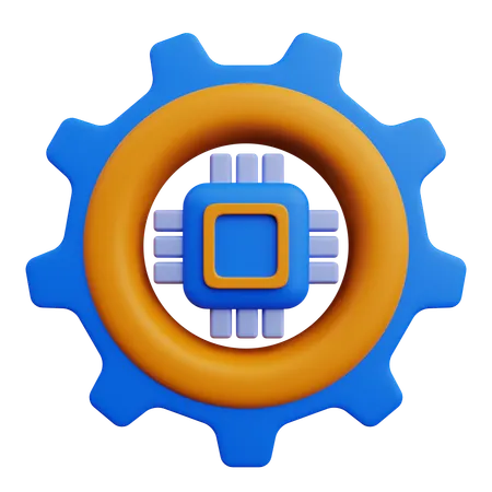 AI System  3D Icon