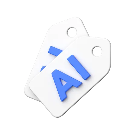 Ai Tag  3D Icon