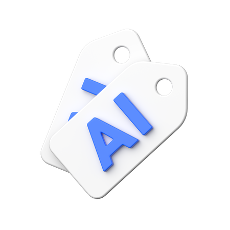 Ai Tag  3D Icon