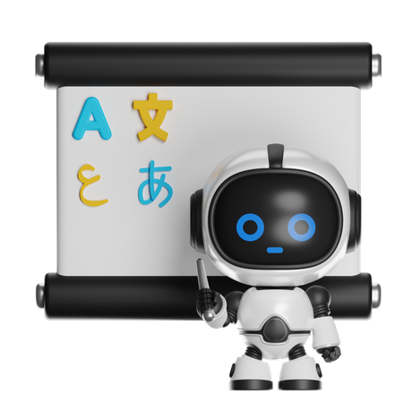 Ai Teaching Language Class  3D Icon
