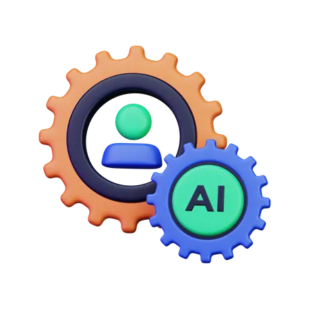 Ai Teamwork  3D Icon